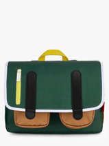 Boekentas 1 Compartiment Hello hossy Groen cool kids 7