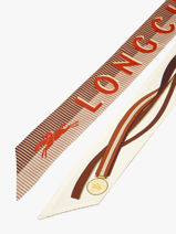 Longchamp Soie gots Foulard Beige-vue-porte