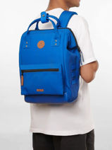 Adventurer Medium - Personaliseerbare Rugzak Cabaia Blauw adventurer BAGS-vue-porte