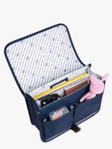 Boekentas 2 Compartimenten Cabaia Blauw school M-vue-porte