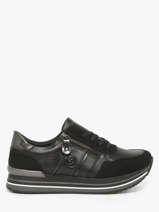 Sneakers Uit Leder Remonte Zwart women 4