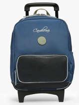 Rugzak Op Wieltjes 2 Compartimenten Cameleon Blauw vintage urban SR40
