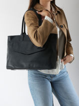 Business Tas Flandres Leder Met 15" Laptopvak Leder Etrier Blauw flandres EFLA823B-vue-porte