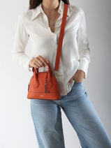 Cross Body Tas Belleville Leder Lancel Oranje belleville A13735-vue-porte