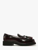 Mocassins Uit Leder Tommy hilfiger Rood women 8749XJS