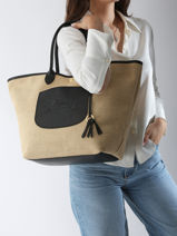 Longchamp New le panier pliage Longchamp Zwart-vue-porte