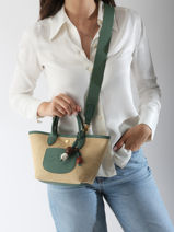 Longchamp Le panier pliage perles Cross bodytas Groen-vue-porte