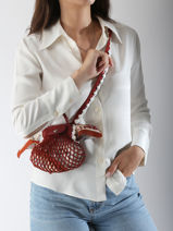 Longchamp Le pliage filet crochet Cross bodytas Bruin-vue-porte