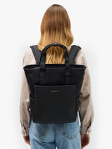 Lindby - Rugzak 1 Compartiment Met 14" Laptopvak Kapten and son Zwart backpack LINDBY-vue-porte