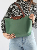 Longchamp Le pliage original Shopping Groen-vue-porte