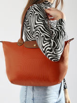 Longchamp Le pliage original Schoudertas Oranje-vue-porte