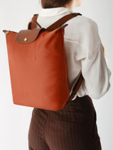 Longchamp Le pliage original Rugzak Oranje-vue-porte