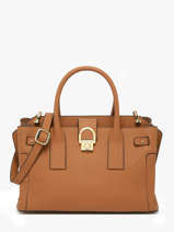 Handtas M Equestre Leder Etrier Bruin equestre EEQT142M