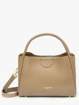 Handtassen Ida Double Leder Lancaster Beige ida double 84
