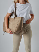 Schoudertas Format A4 Gallantry Beige format a4 1-vue-porte