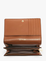Portefeuille Leder Michael kors Bruin jet set T5GJ6D9L-vue-porte