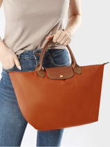 Longchamp Le pliage original Handtas Oranje-vue-porte