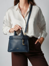 Cross Body Tas Faubourg Leder Lancel Blauw faubourg A13527-vue-porte