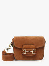 Cross Body Tas Velvet Leder Milano Bruin velvet VE260611