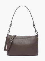 Cross Body Tas Caviar Leder Milano Bruin caviar CA25066