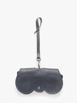 Brilhouder Caviar Leder Milano Blauw caviar CA25069