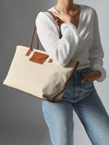 Schoudertas Canvas Kba Lancaster Wit canvas kba 50-vue-porte