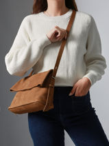 Cross Body Tas Cavalier Nubuck Leder Etrier Bruin cavalier nubuck ECAN135M-vue-porte