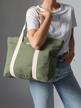 Schoudertas Cesar Katoen Hindbag Groen best seller CESAR-vue-porte
