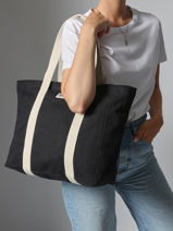 Schoudertas Cesar Katoen Hindbag Zwart best seller CESAR-vue-porte