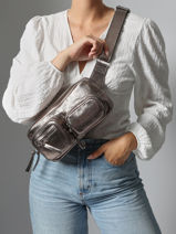 Heuptasje 90s Leder Paul marius Zilver 90