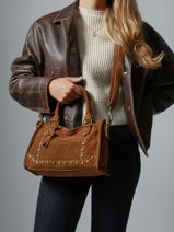 Cross Body Tas Houston Leder Basilic pepper Bruin houston BHOU72-vue-porte