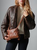 Cross Body Tas Cow Leder Basilic pepper Bruin cow BCOW82-vue-porte
