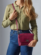 Cross Body Tas Caviar Leder Milano Bruin caviar CA24061-vue-porte