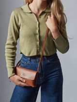 Cross Body Tas Caviar Leder Milano Beige caviar CA23067-vue-porte