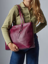 Schoudertas A4 Formaat Caviar Leder Milano Bruin caviar CA19111N-vue-porte