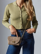 Cross Body Tas Velvet Leder Milano Grijs velvet VE24117-vue-porte