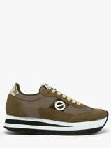Boots Met Platformzool Uit Leder No name Groen women IMKNITAY