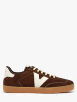 Sneakers Uit Leder Victoria Bruin women 1126218