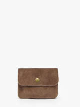 Portemonnee Leder Milano Bruin velvet VE23091