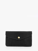 Portemonnee Velvet Leder Milano Zwart velvet VE23113