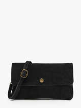 Cross Body Tas Velvet Leder Milano Zwart velvet VE23067