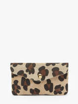 Portemonnee Leder Milano Beige velvet leopardo VL23113