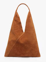 Schoudertas A4 Velvet Leder Milano Oranje velvet VE25069