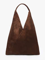 Schoudertas A4 Velvet Leder Milano Groen velvet VE25069