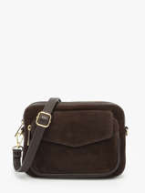 Cross Body Tas Velvet Caviar Leder Milano Bruin velvet caviar VC25067