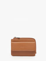Portemonnee Leder Hexagona Bruin confort 468426