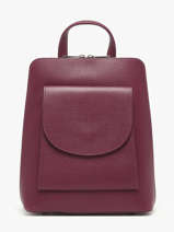 Rugzak /schoudertas Milano Bruin caviar CA240615