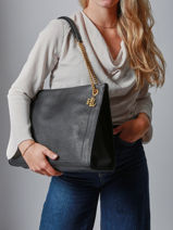 Schoudertas Bradley Leder Lauren ralph lauren Zwart bradley 31969352-vue-porte