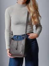 Cross Body Tas Caviar Leder Milano Bruin caviar CA25067-vue-porte