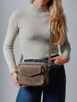 Cross Body Tas Velvet Caviar Leder Milano Bruin velvet caviar VC25067-vue-porte